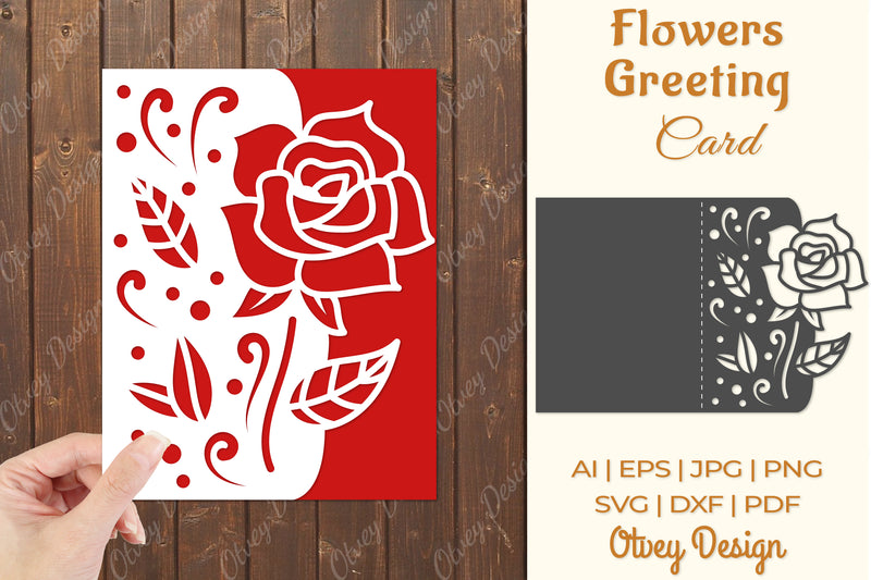 Flowers Card Cover Paper Cut SVG Bundle 8 - CraftNest - Digital Crafting and Art