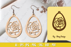 Flower Earring Laser Cut SVG Bundle 38 - CraftNest - Digital Crafting and Art