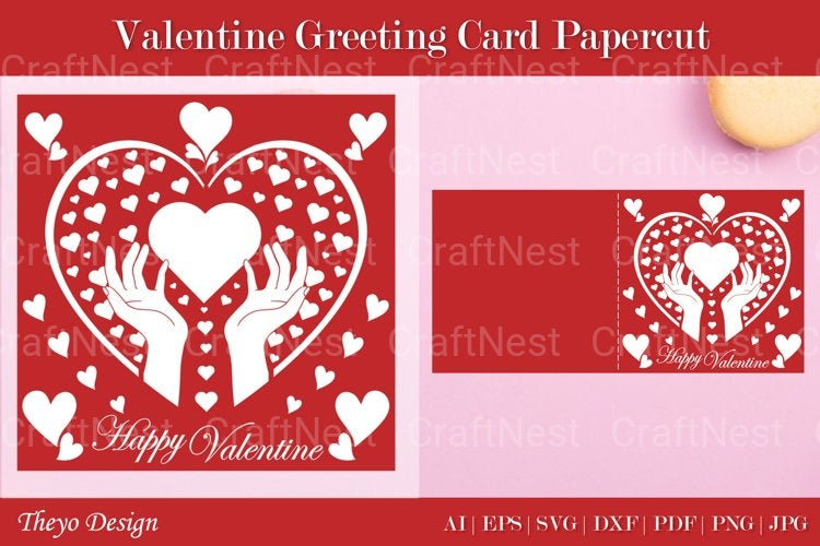 Valentine Greeting Card Cut SVG