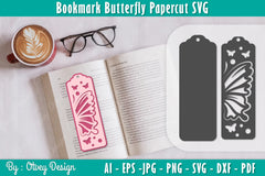 Bookmark Butterfly SVG Bundle 14 - CraftNest - Digital Crafting and Art