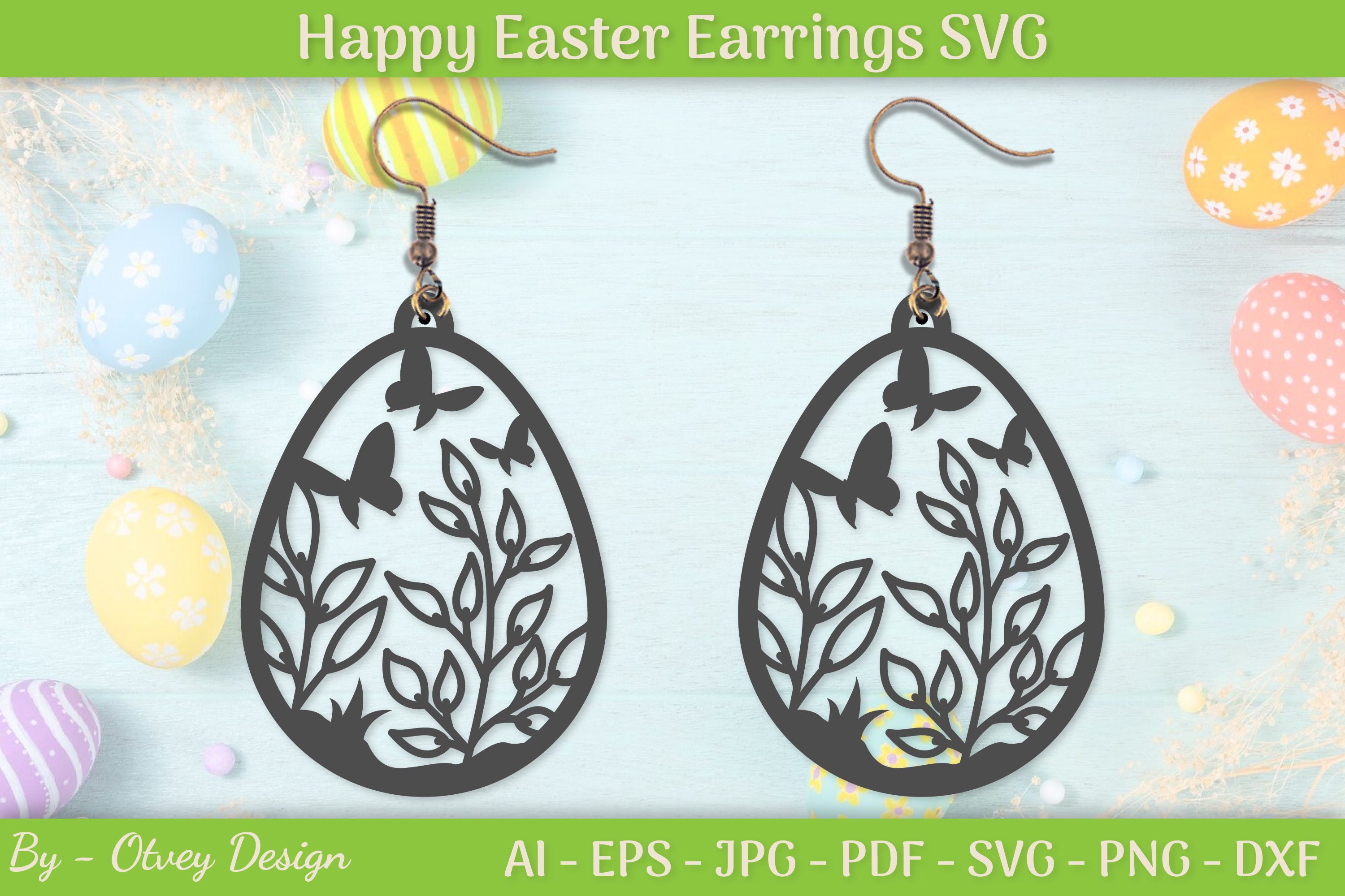 Easter Bunny Earring SVG Bundle 25 - CraftNest - Digital Crafting and Art