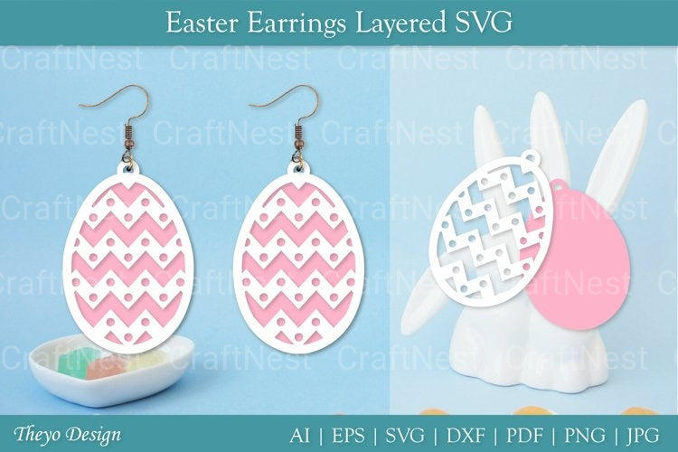 Easter Egg Earrings SVG Bundle