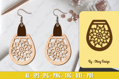 Flower Earring Laser Cut SVG Bundle 89 - CraftNest - Digital Crafting and Art
