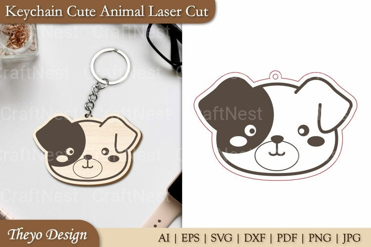 Cute Animal Keychain SVG Bundle
