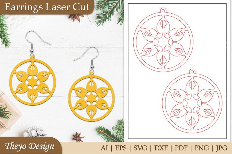 Lasercut Earrings SVG Bundle