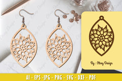 Flower Earring Laser Cut SVG Bundle 19 - CraftNest - Digital Crafting and Art