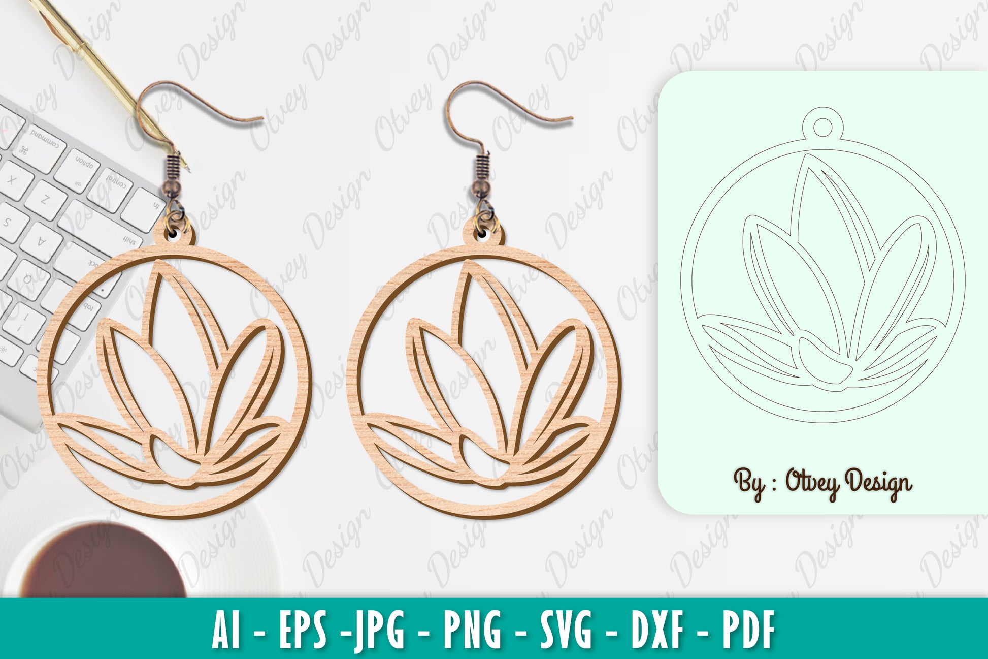 Flower Earring SVG Bundle 47 - CraftNest - Digital Crafting and Art