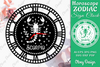 Horoscope Zodiac Sign Laser Cut Clock Template SVG Bundle