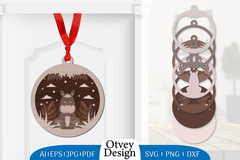 3D Animal Ornament Layered Lasercut SVG Bundle 7 - CraftNest - Digital Crafting and Art