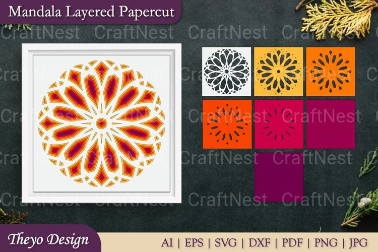 Mandala Layered Papercut SVG Bundle