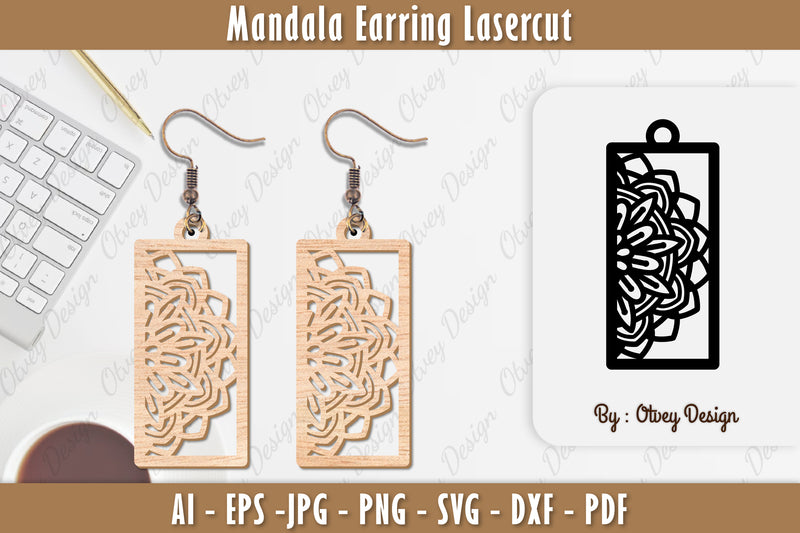 Earring Mandala SVG Bundle 9 - CraftNest - Digital Crafting and Art