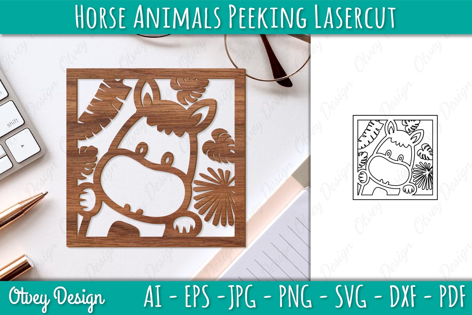 Animals Peeking Lasercut SVG Bundle 14 - CraftNest - Digital Crafting and Art