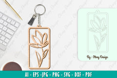 Flower Keychain SVG Bundle 11 - CraftNest - Digital Crafting and Art
