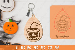 Halloween Keychain Laser Cut SVG Bundle 65 - CraftNest - Digital Crafting and Art