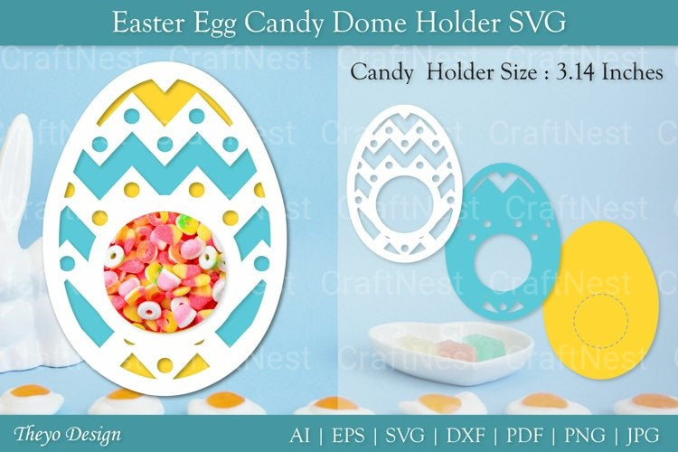 Easter Candy Dome Holder SVG Bundle