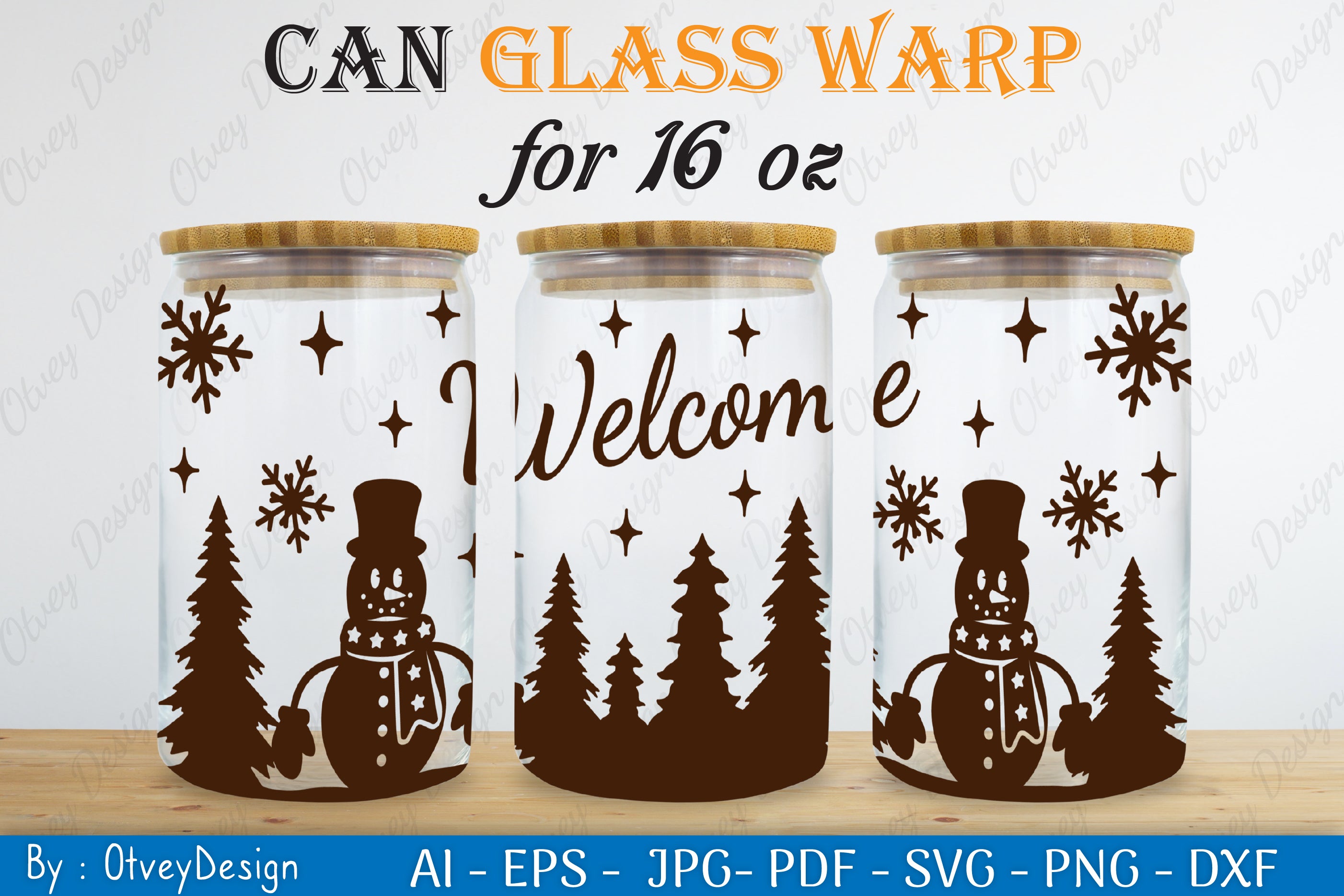 Snowman Can Glass 16 OZ SVG Bundle 5 - CraftNest - Digital Crafting and Art