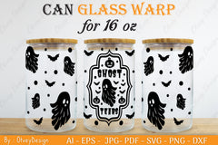 Halloween 16 oz Can Glass Wrap SVG Bundle 6 - CraftNest - Digital Crafting and Art