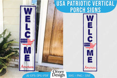 USA Patriotic Vertical Porch Signs SVG Bundle 19 - CraftNest - Digital Crafting and Art
