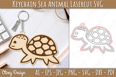 Sea Animal Keychain Lasercut SVG Bundle 2 - CraftNest - Digital Crafting and Art