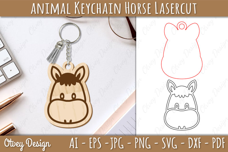Head Animals Keychain SVG Bundle 11 - CraftNest - Digital Crafting and Art