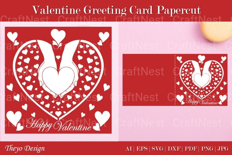 Valentine Greeting Card SVG Cut