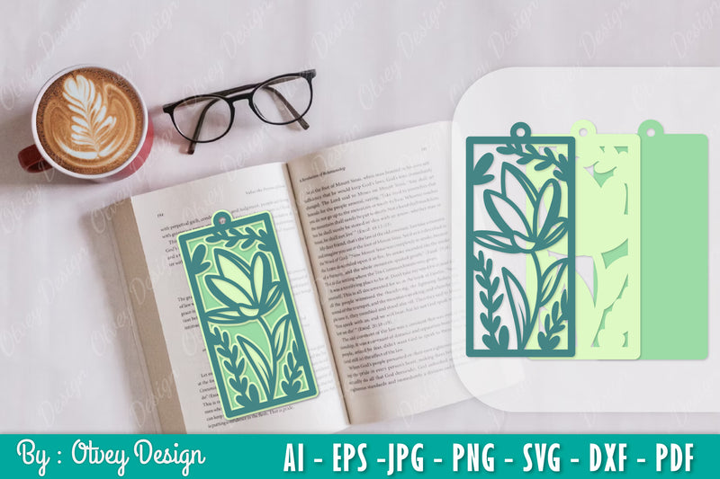 Flowers Bookmark SVG Bundle 11 - CraftNest - Digital Crafting and Art