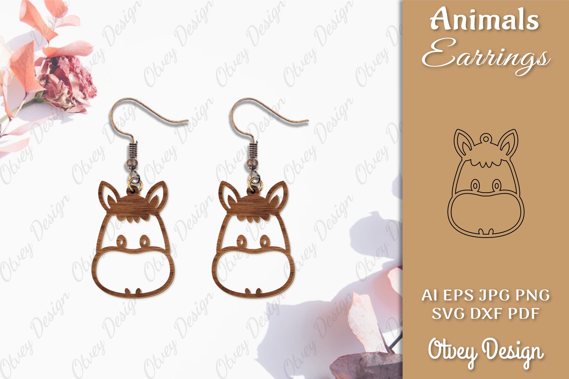 Animal Earrings SVG Bundle 26 - CraftNest - Digital Crafting and Art