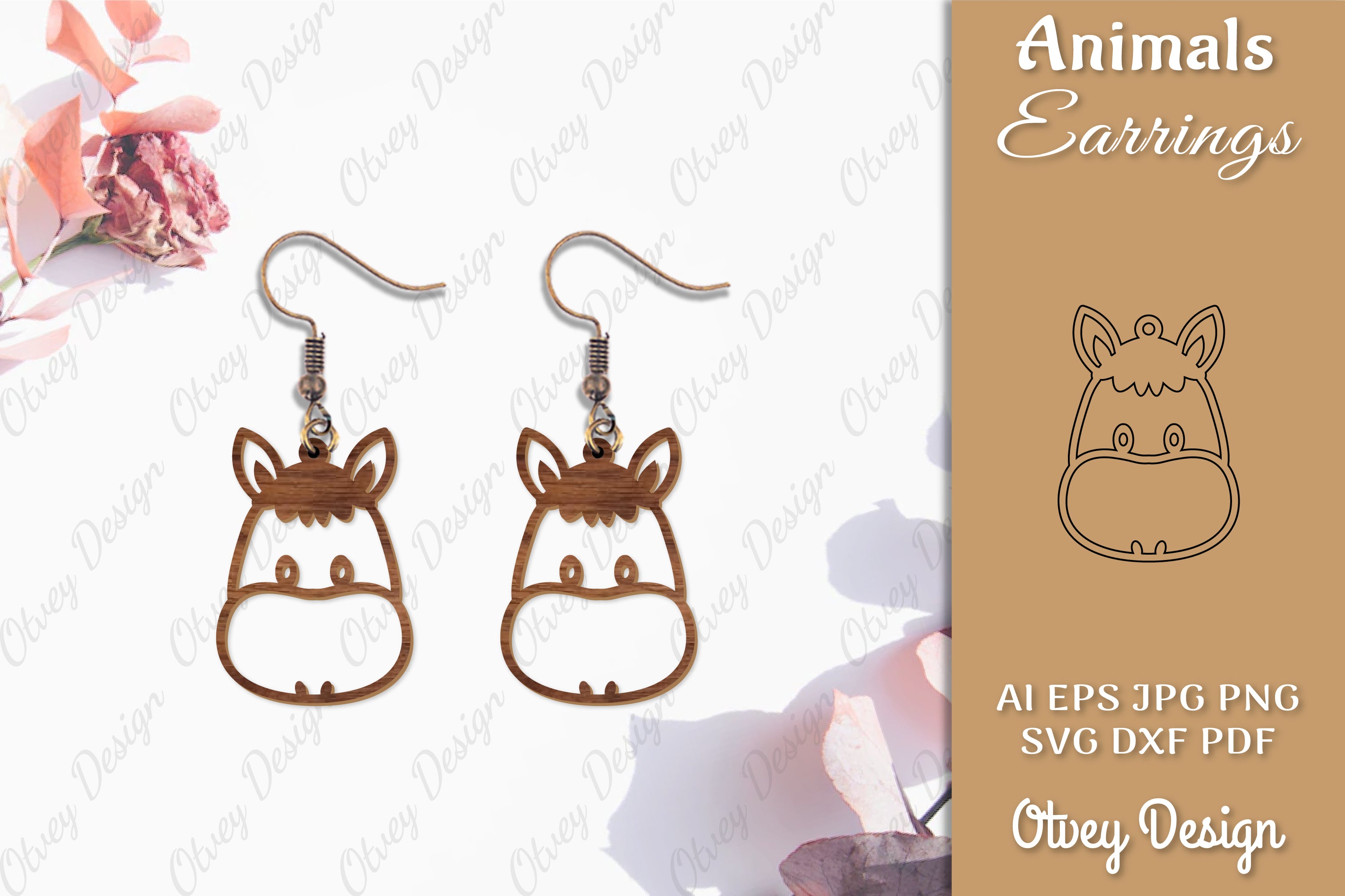 Animal Earrings SVG Bundle 26 - CraftNest - Digital Crafting and Art