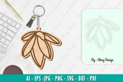 Flower Keychain SVG Bundle 23 - CraftNest - Digital Crafting and Art