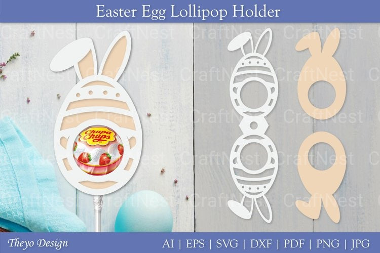 Easter Egg Lollipop Holder SVG Bundle
