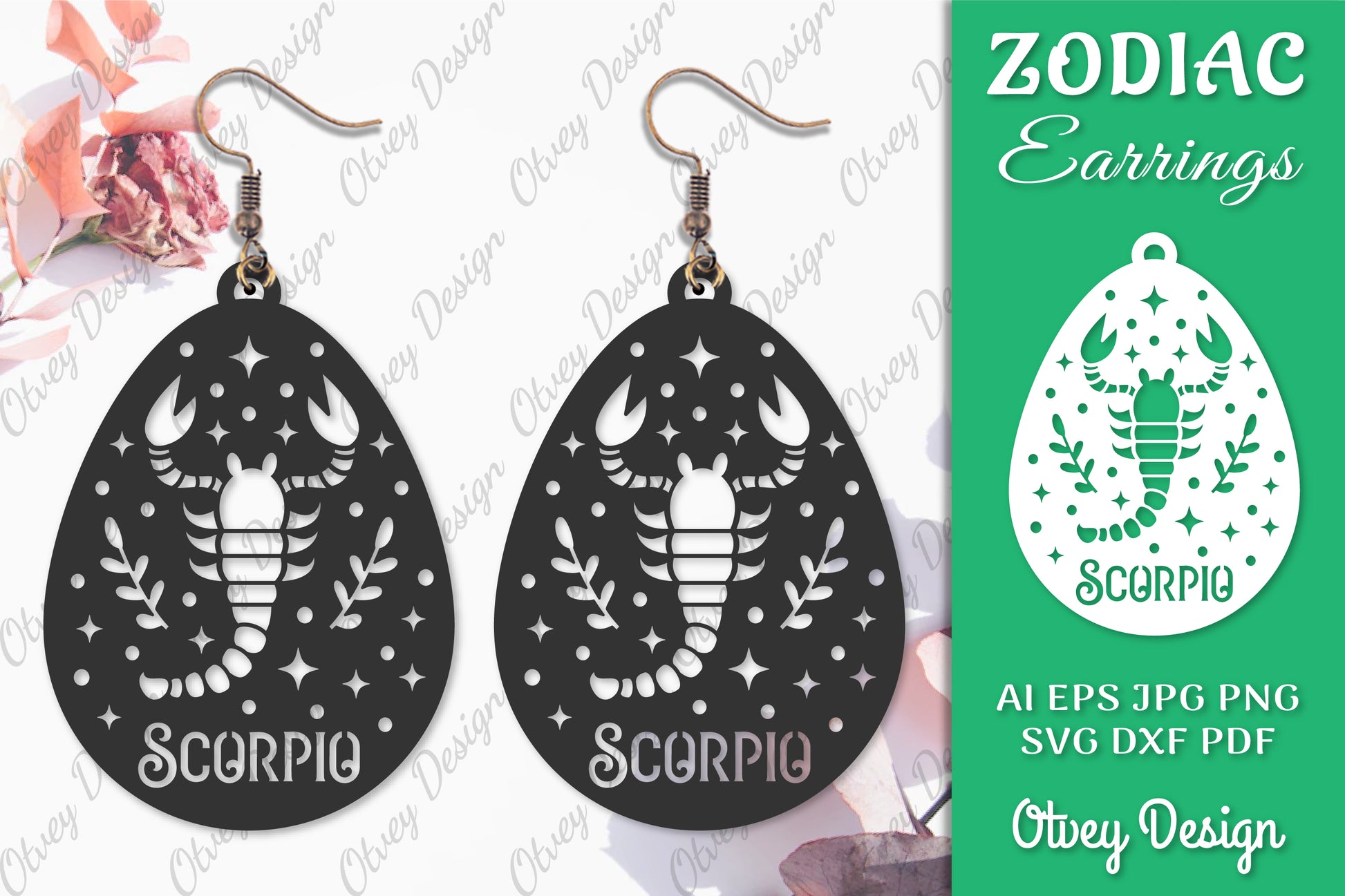 Zodiac Earring SVG Bundle 11 - CraftNest - Digital Crafting and Art