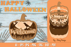 Welcome Halloween Lasercut SVG Bundle 8 - CraftNest - Digital Crafting and Art