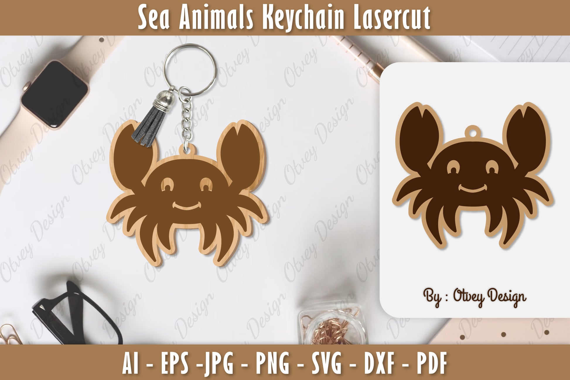 Keychain Sea Animals Laser Cut SVG Bundle 11 - CraftNest - Digital Crafting and Art