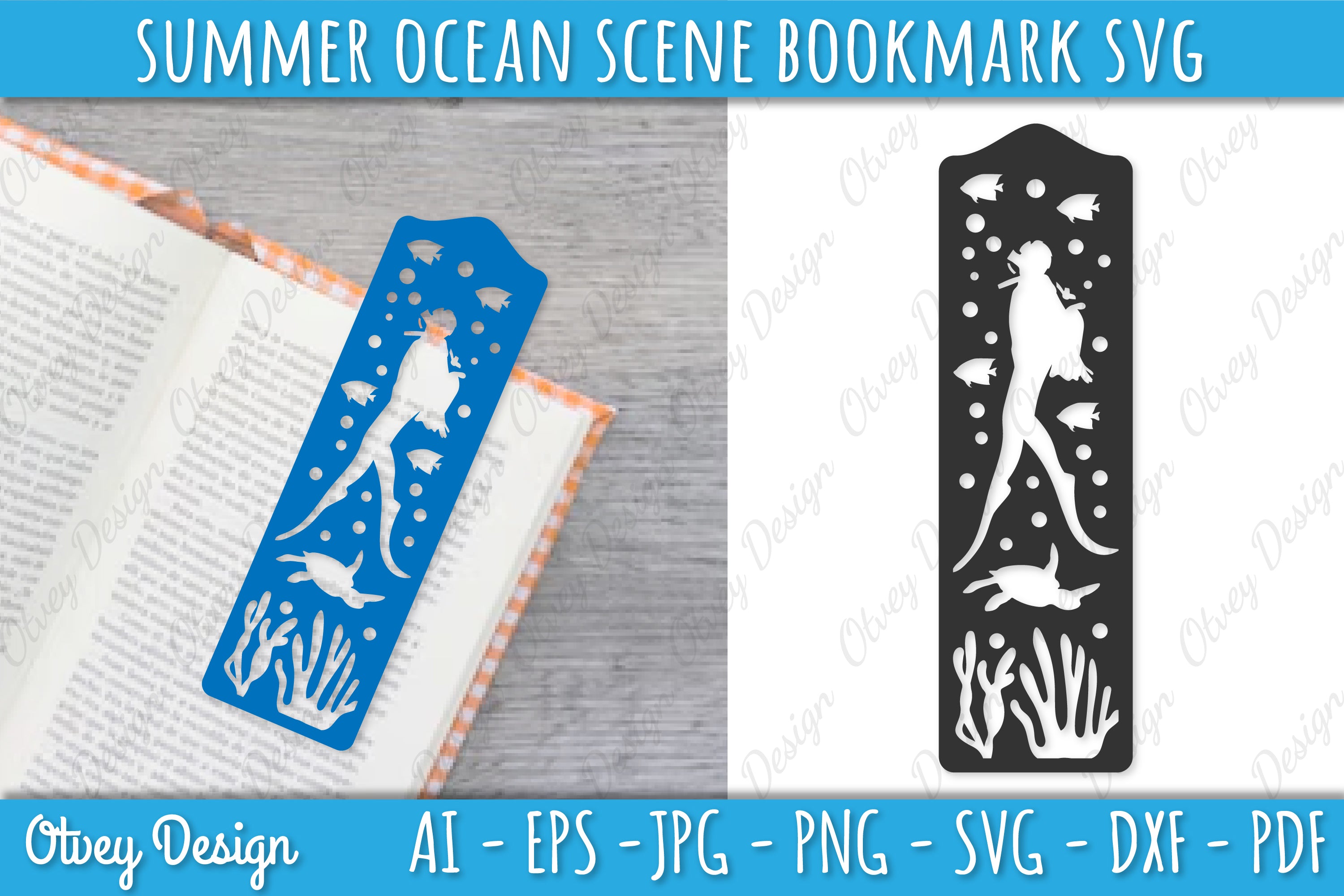 Summer Beach Bookmark SVG Bundle 8 - CraftNest - Digital Crafting and Art