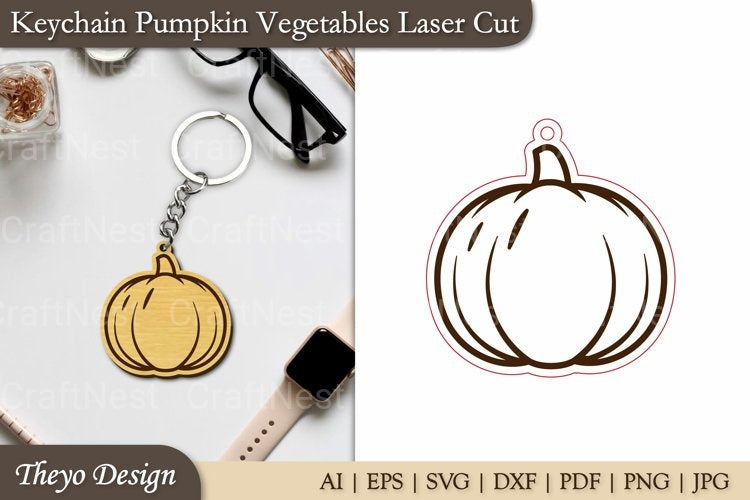 Keychain Vegetables SVG Bundle