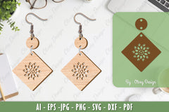 Flower Earrings Laser Cut SVG Bundle 9 - CraftNest - Digital Crafting and Art
