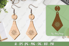 Flower Earrings Laser Cut SVG Bundle 79 - CraftNest - Digital Crafting and Art
