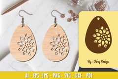 Flower Earring Laser Cut SVG Bundle 69 - CraftNest - Digital Crafting and Art