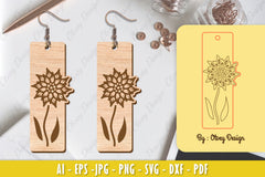 Flower Earring Laser Cut SVG Bundle 149 - CraftNest - Digital Crafting and Art