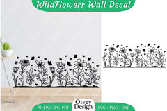 Blooming Wildflowers Wall Decal SVG Bundle 11 - CraftNest - Digital Crafting and Art
