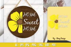 Buttercup Flower Welcome Sign SVG Bundle 4 - CraftNest - Digital Crafting and Art