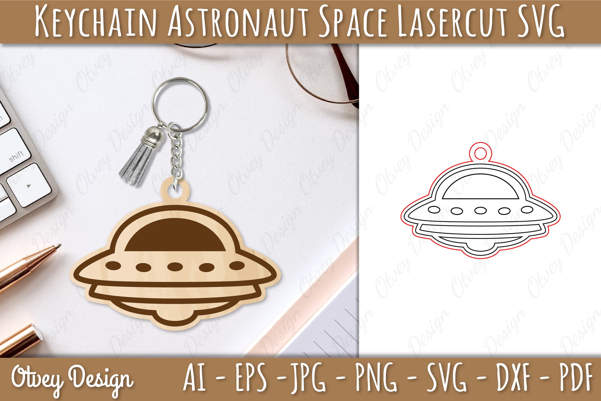 Astronaut Space Keychain Earring SVG Bundle 19 - CraftNest - Digital Crafting and Art