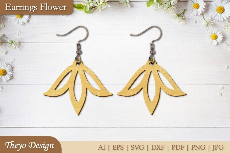 Flower Earrings SVG Bundle