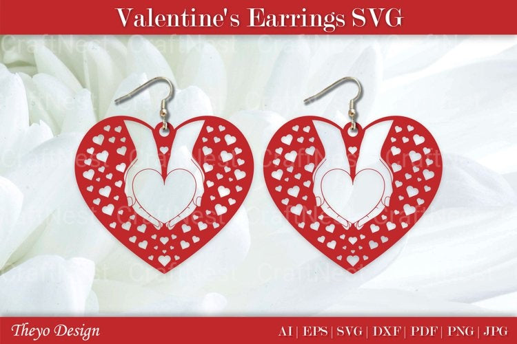 Valentine Earrings SVG Bundle