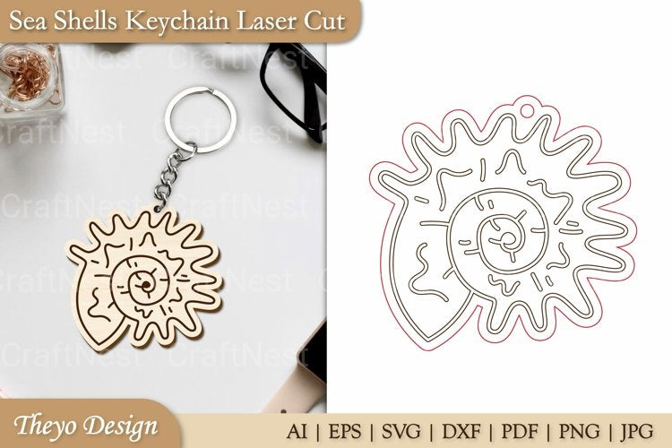 Sea Shells Keychain SVG Bundle