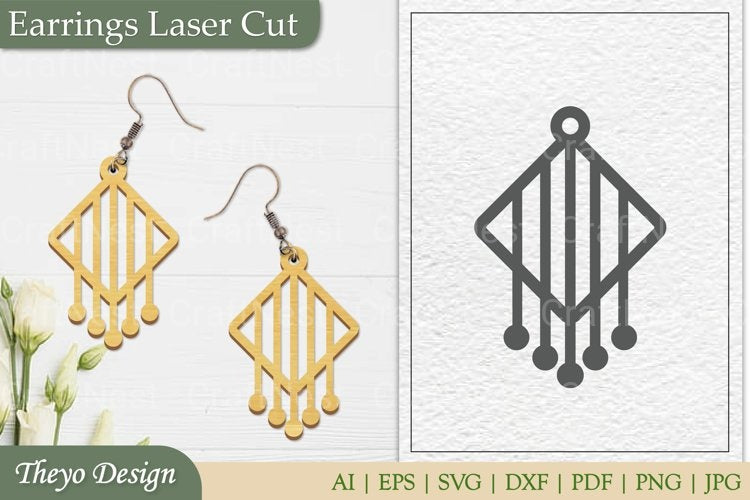 Earrings Laser Cut SVG Bundle