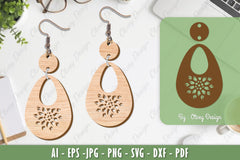 Flower Earrings Laser Cut SVG Bundle 49 - CraftNest - Digital Crafting and Art
