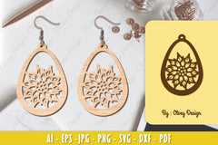 Flower Earring Laser Cut SVG Bundle 39 - CraftNest - Digital Crafting and Art