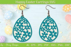 Easter Bunny Earring SVG Layered Bundle 9 - CraftNest - Digital Crafting and Art