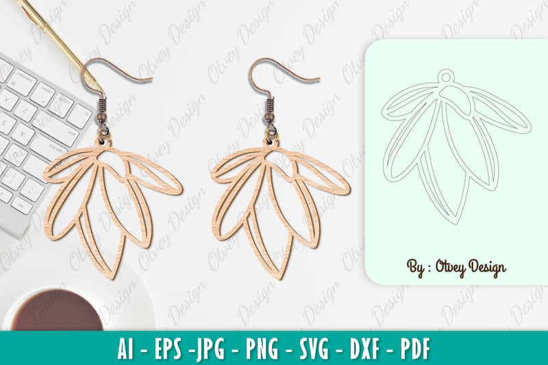 Flower Earring SVG Bundle 11 - CraftNest - Digital Crafting and Art